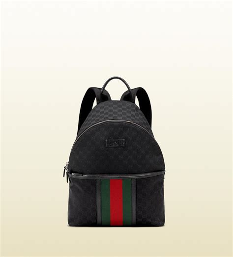 gucci original gg canvas backpack black|black Gucci backpack for men.